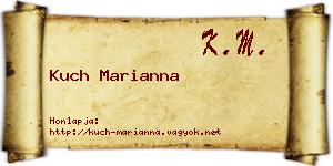 Kuch Marianna névjegykártya